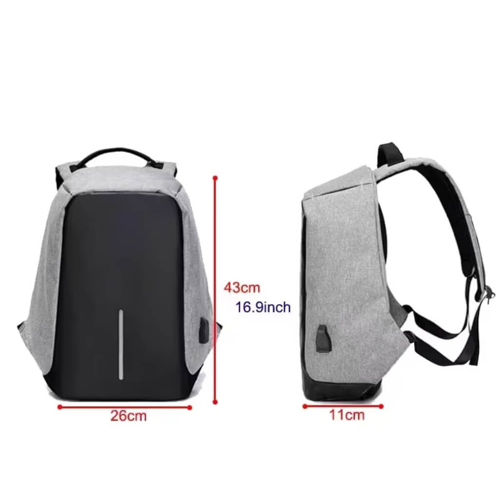 Mochila Antifurto Executiva com Porta USB - ClickMade