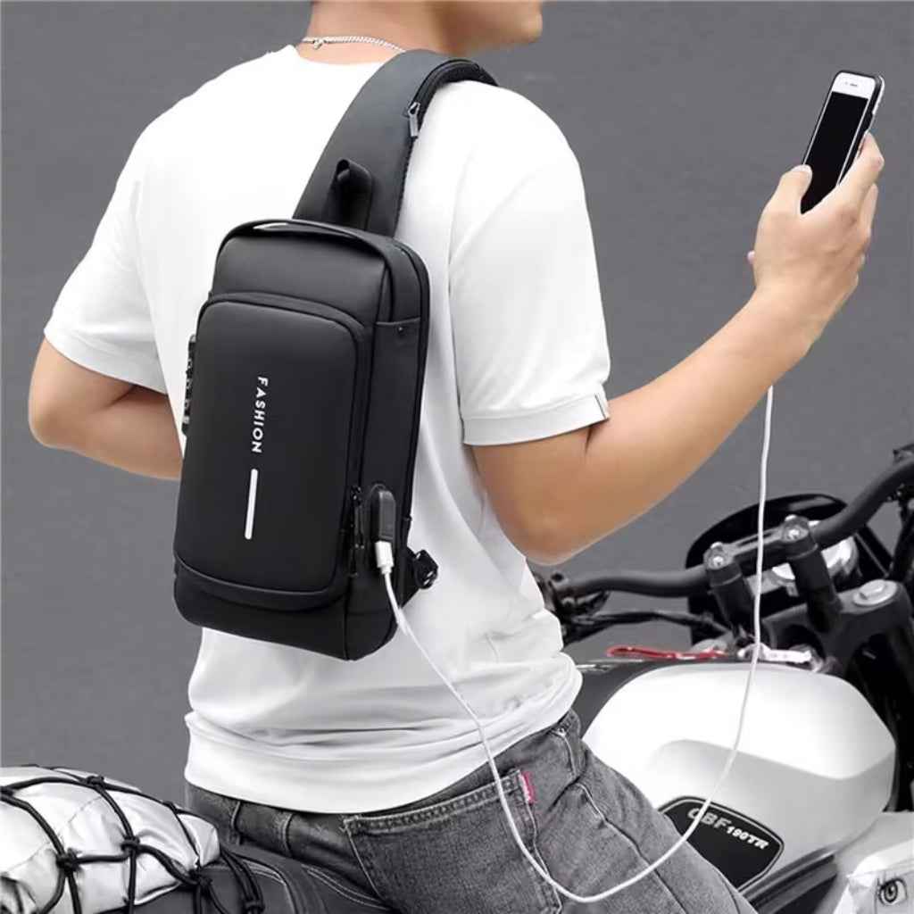 Mochila Antifurto com Senha e Porta USB