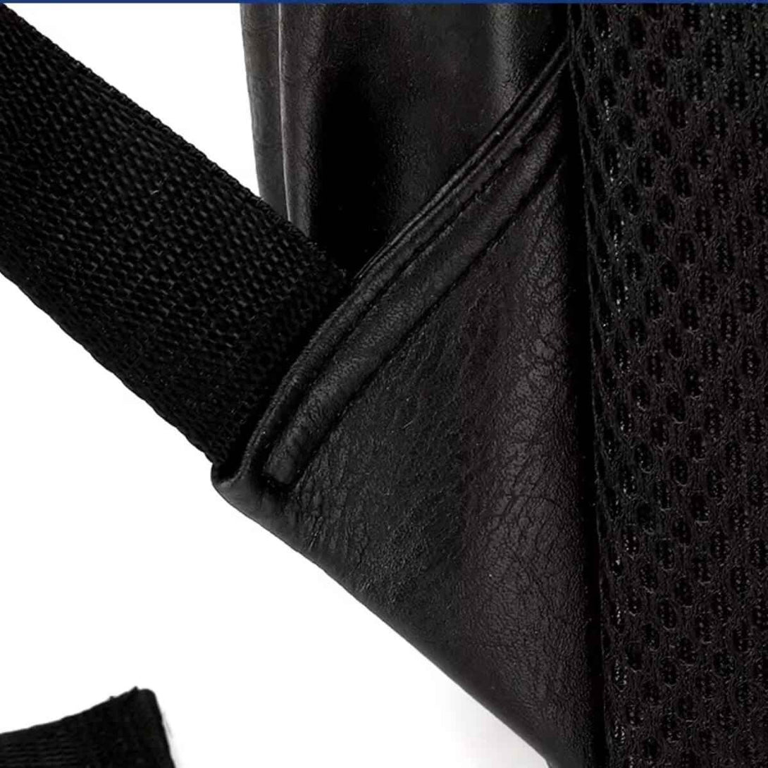Mochila Masculina de Couro Reforçada para Estudos e Viagens