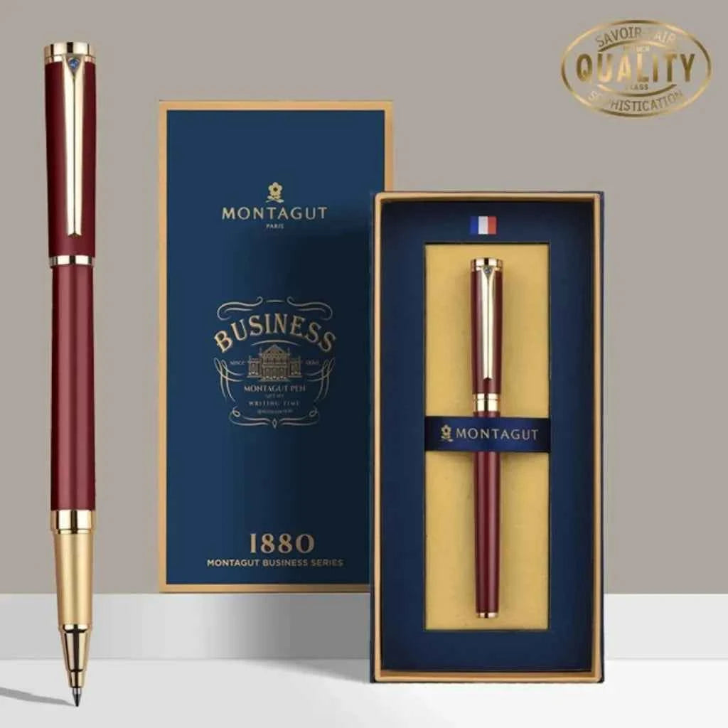 Caneta de Luxo Clickmade Montagut 3784  Elegância com Estojo e Kit Presente