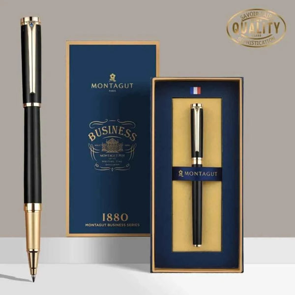 Caneta de Luxo Clickmade Montagut 3784  Elegância com Estojo e Kit Presente