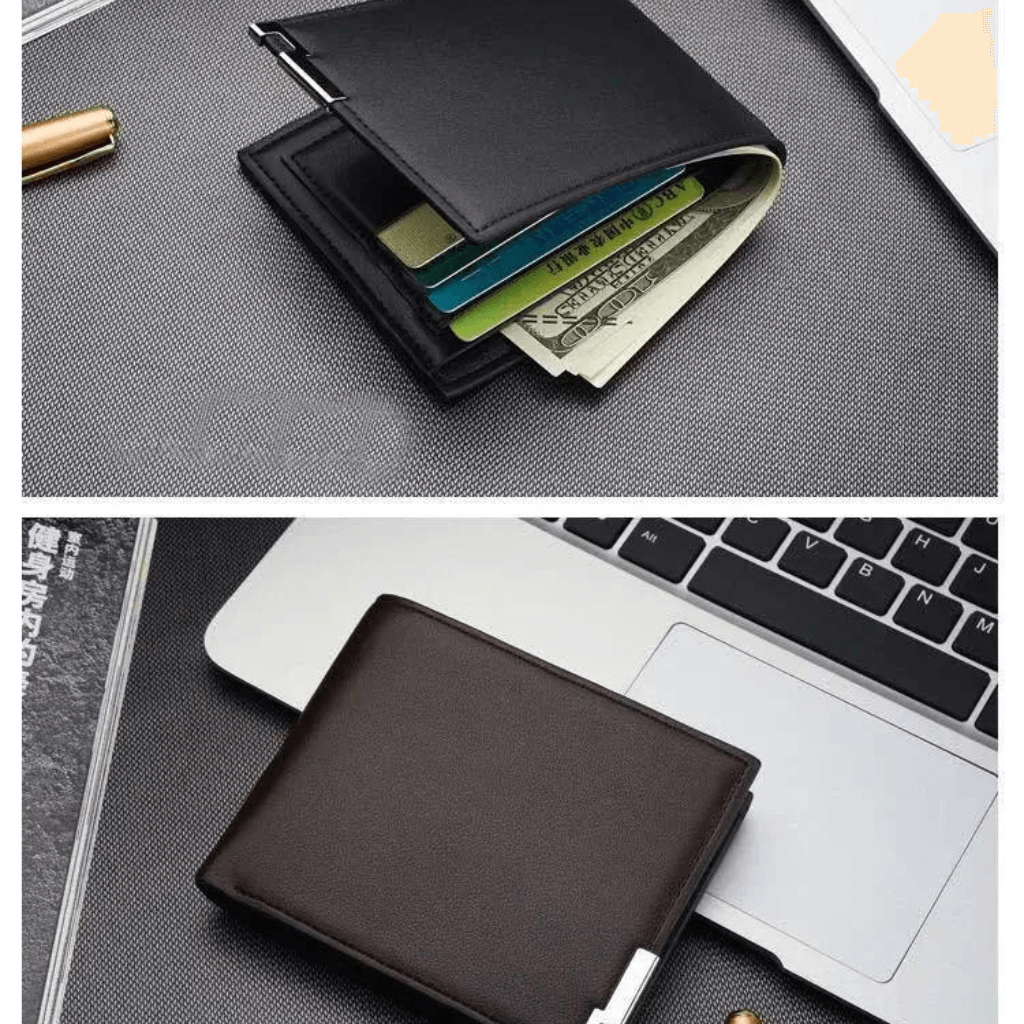 Carteira Masculina em Couro Modelo Money Clip - ClickMade