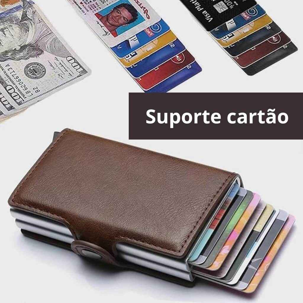 Carteira Masculina em Couro Modelo Rustic Bifold