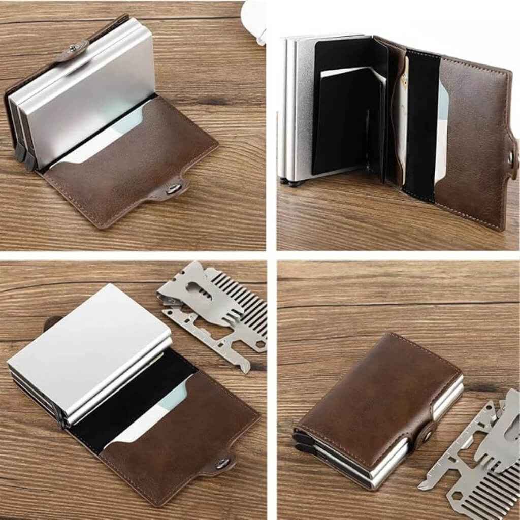 Carteira Masculina em Couro Modelo Rustic Bifold