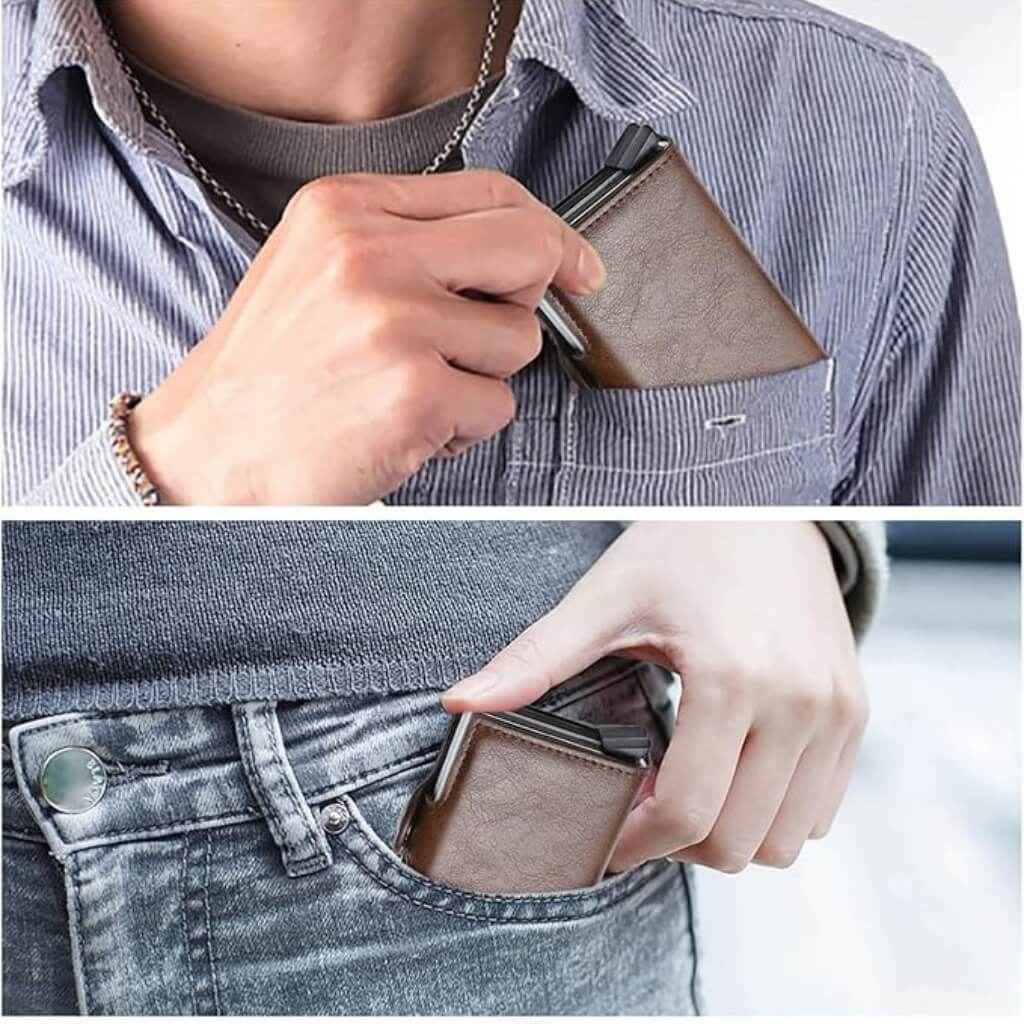 Carteira Masculina em Couro Modelo Rustic Bifold