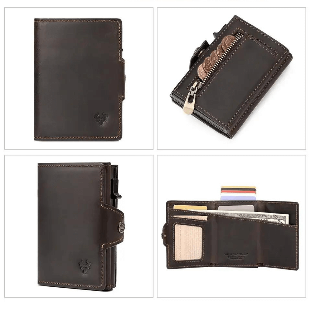Carteira Masculina em Couro Modelo Sleek - ClickMade