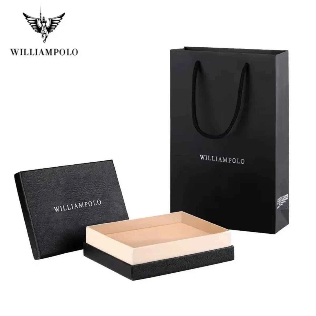 Carteira Slim Willian Polo de Couro Legitimo Modelo Aurum
