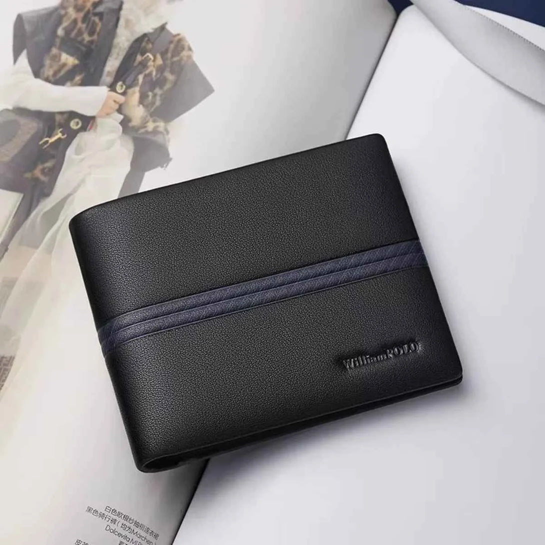 Carteira Slim Willian Polo de Couro Legitimo Modelo Sentinel