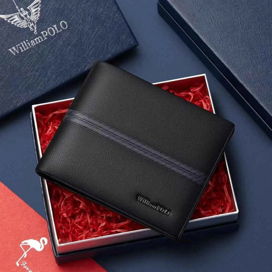 Carteira Slim Willian Polo de Couro Legitimo Modelo Sentinel