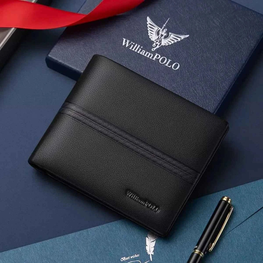 Carteira Slim Willian Polo de Couro Legitimo Modelo Sentinel