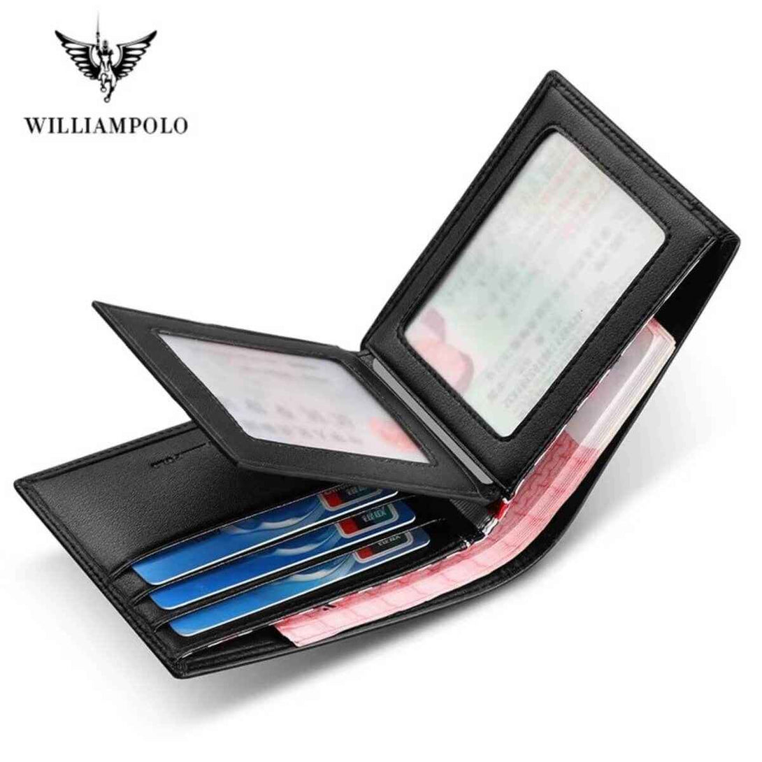Carteira Slim Willian Polo de Couro Legitimo Modelo Aero