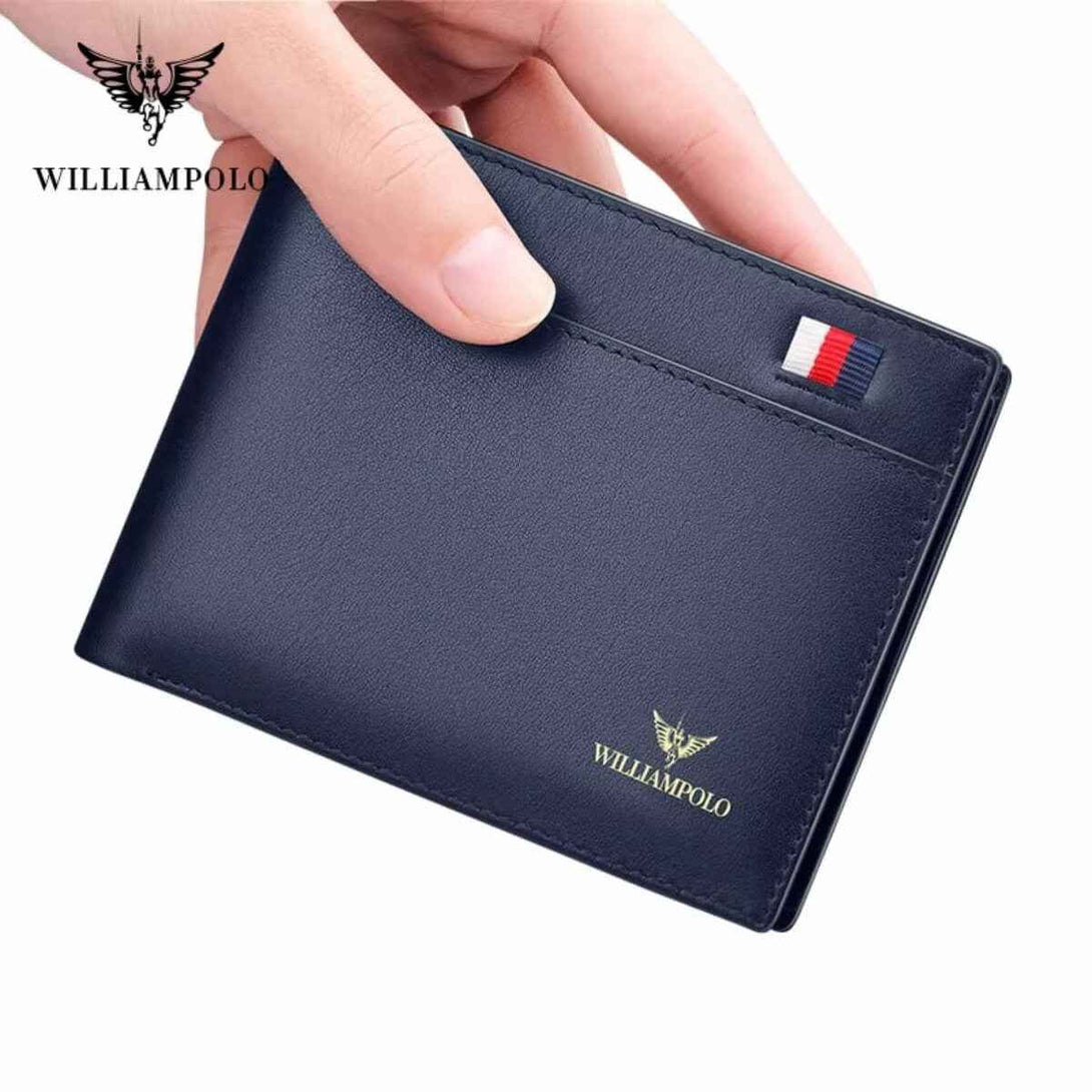 Carteira Slim Willian Polo de Couro Legitimo Modelo Aero