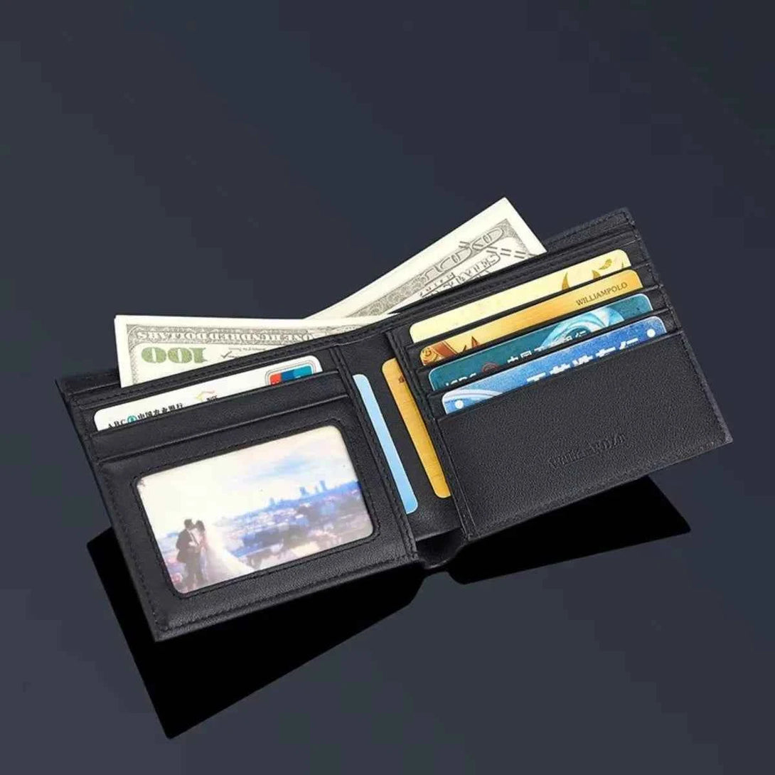 Carteira Slim Willian Polo de Couro Legitimo Modelo Aurum