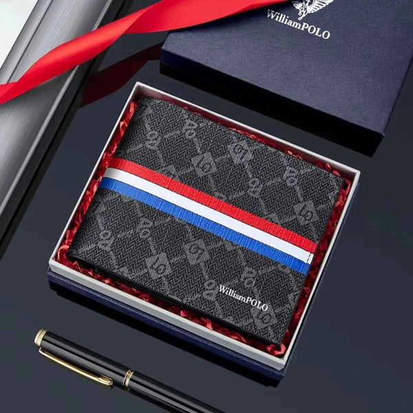Carteira Slim Willian Polo de Couro Legitimo Modelo Aurum