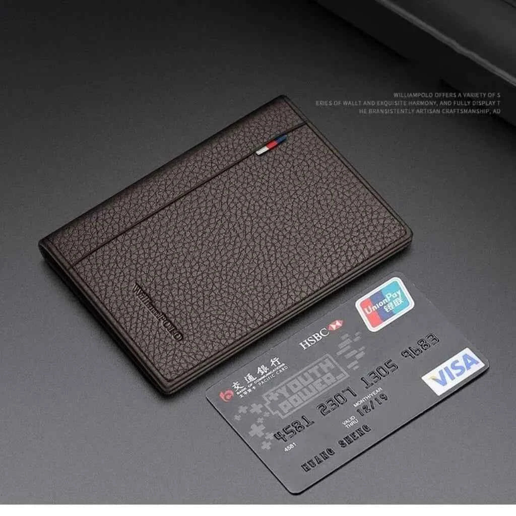 Carteira Slim Willian Polo em Couro Legitimo Modelo Brooklyn