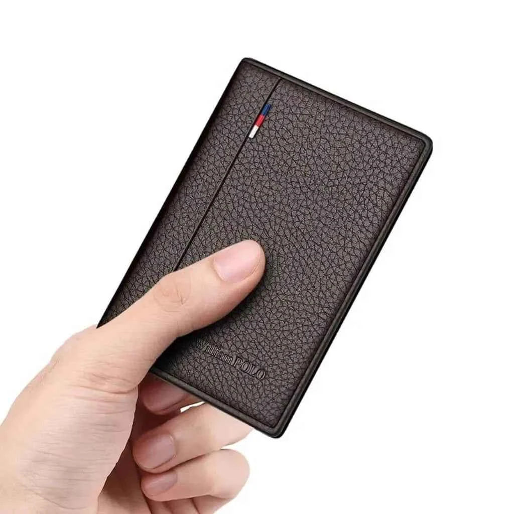 Carteira Slim Willian Polo em Couro Legitimo Modelo Brooklyn