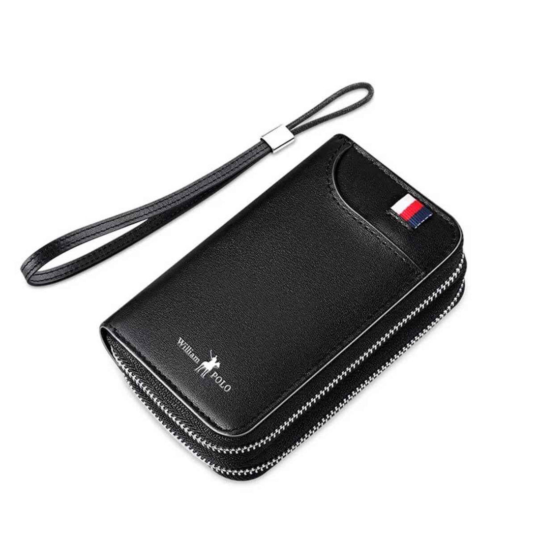 Carteira Slim Willian Polo de Couro Legitimo Modelo Griffon