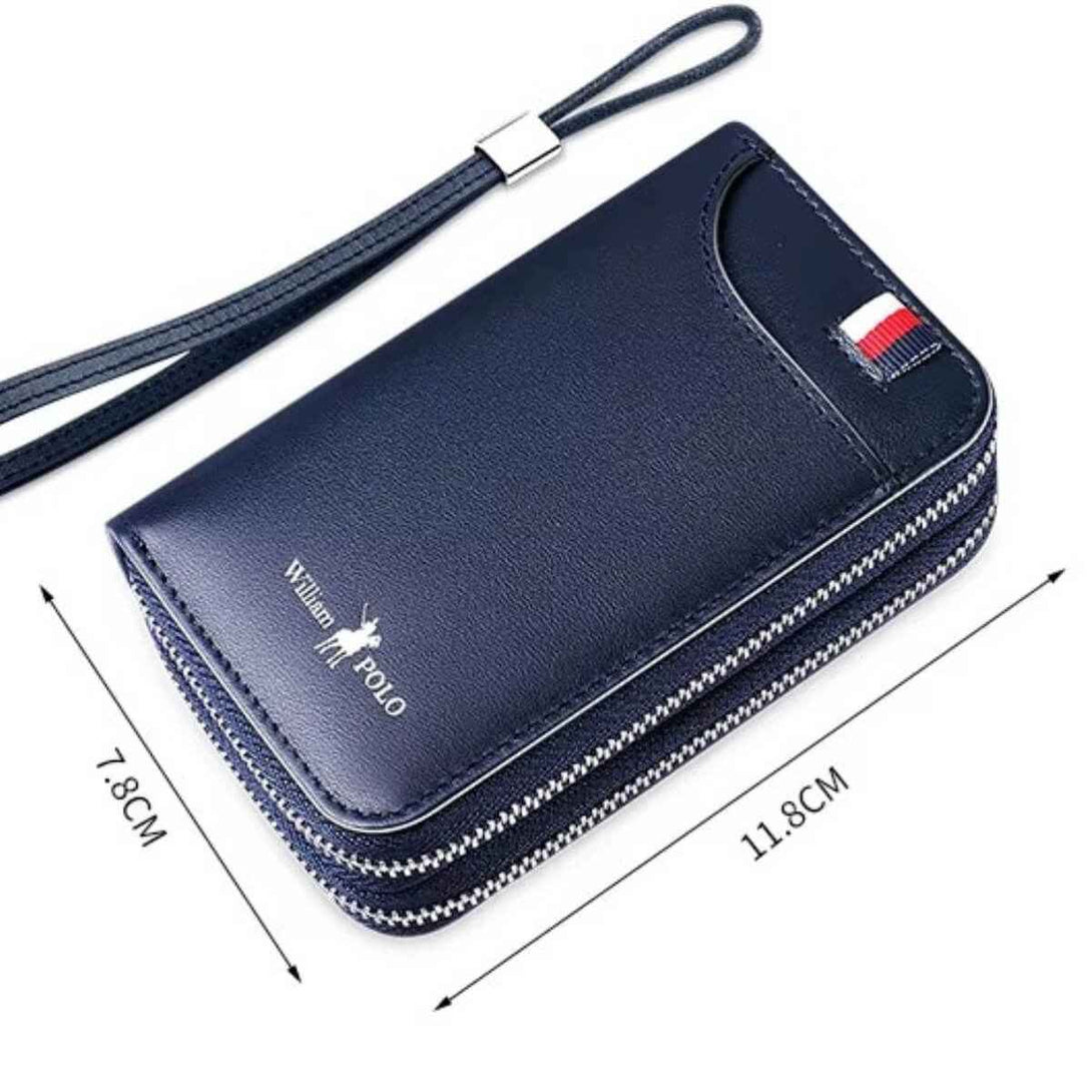 Carteira Slim Willian Polo de Couro Legitimo Modelo Griffon