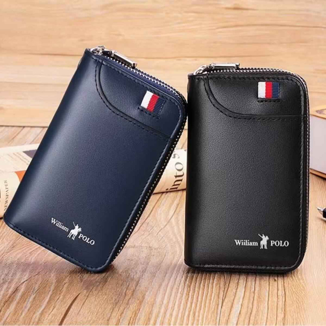 Carteira Slim Willian Polo de Couro Legitimo Modelo Griffon
