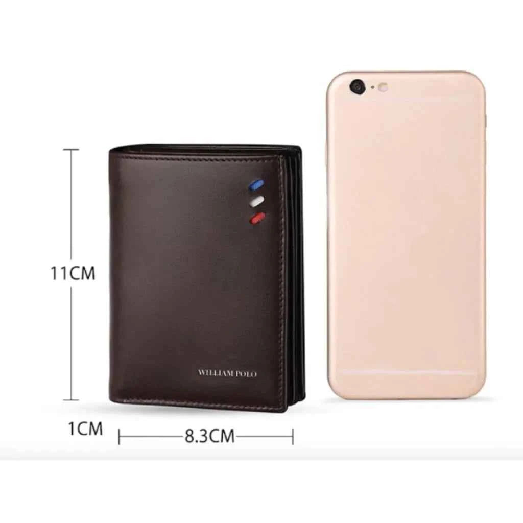 Carteira Slim Willian Polo de Couro Legitimo Modelo Milano