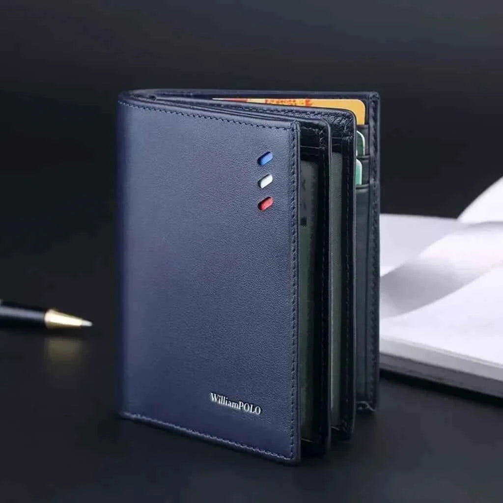 Carteira Slim Willian Polo de Couro Legitimo Modelo Milano