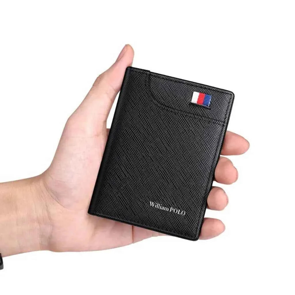 Carteira Slim Willian Polo em Couro Legitimo Modelo Essential