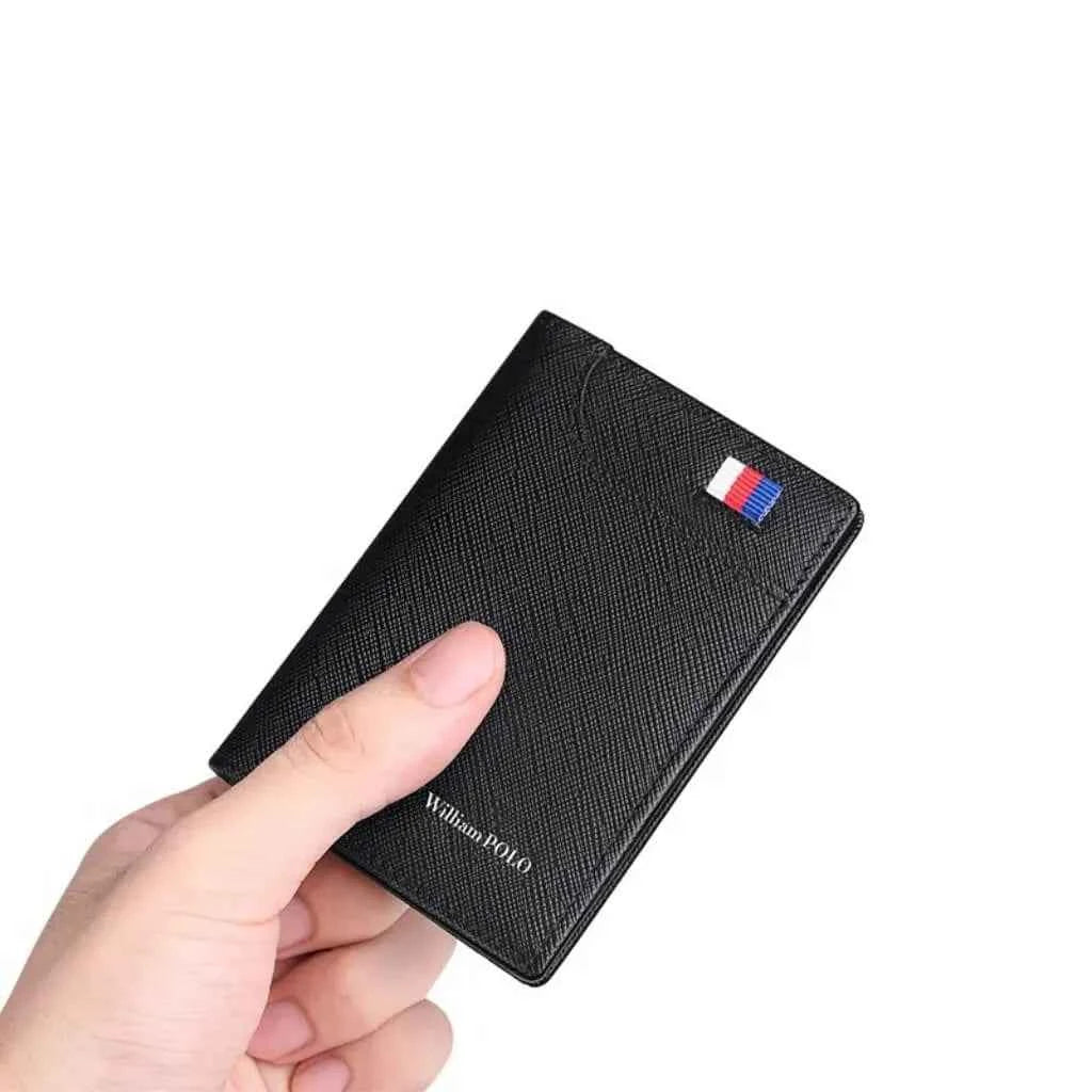 Carteira Slim Willian Polo em Couro Legitimo Modelo Essential
