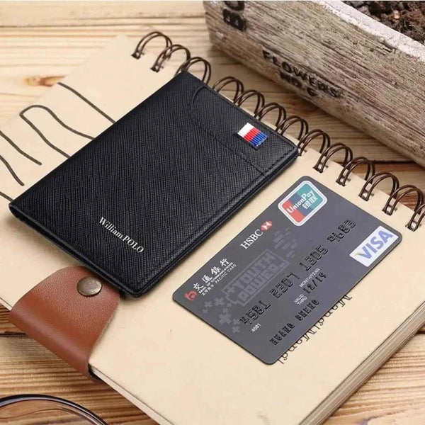 Carteira Slim Willian Polo em Couro Legitimo Modelo Essential
