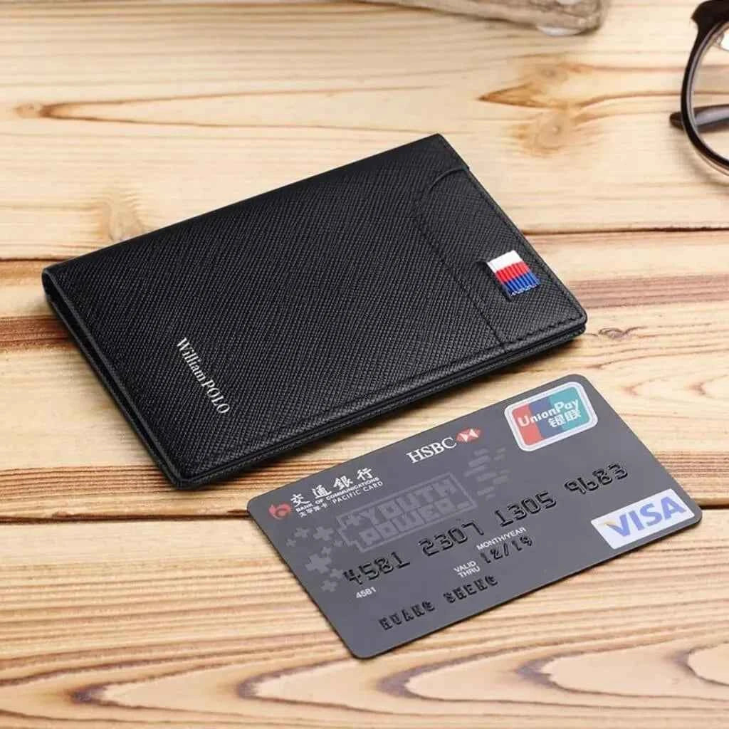 Carteira Slim Willian Polo em Couro Legitimo Modelo Essential