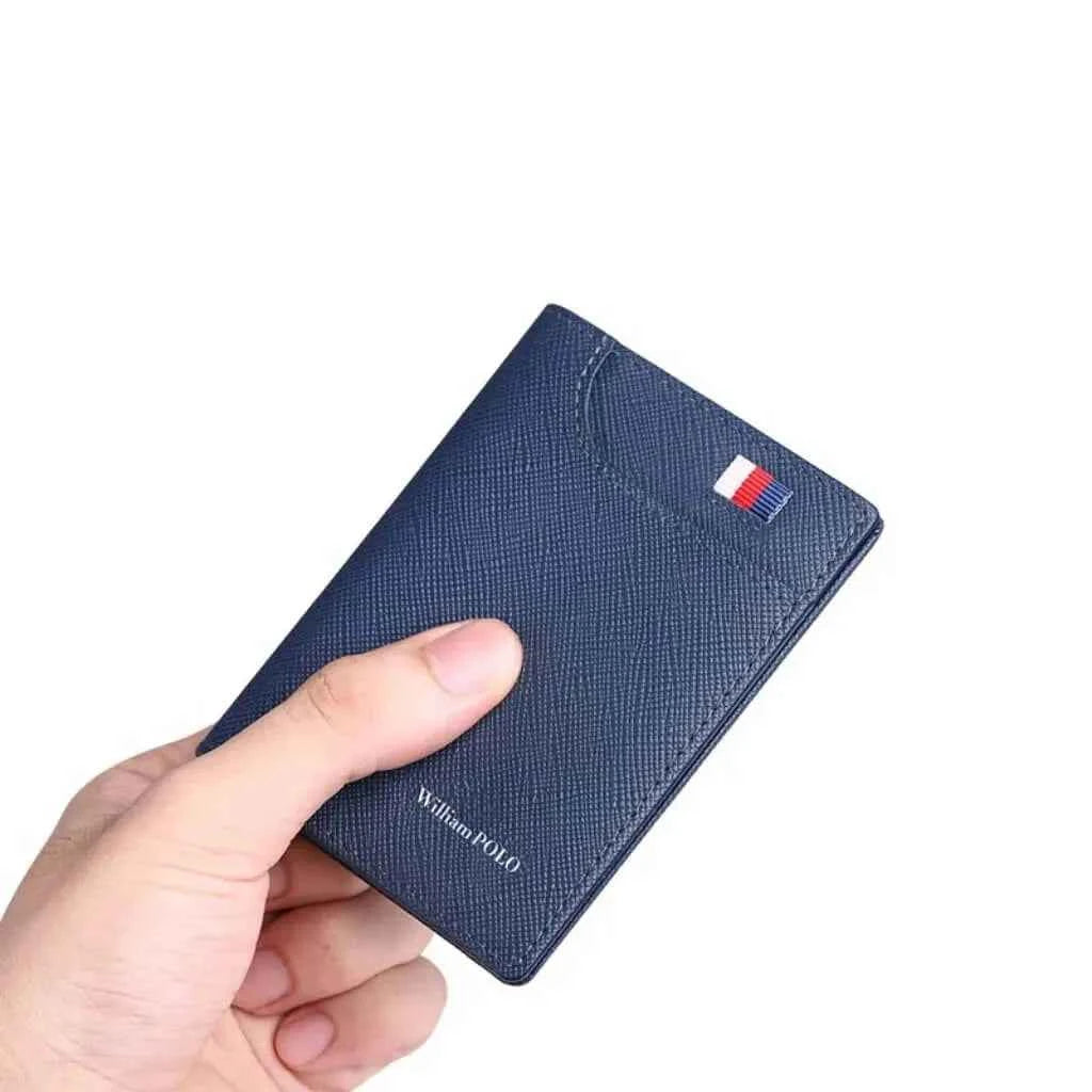 Carteira Slim Willian Polo em Couro Legitimo Modelo Essential