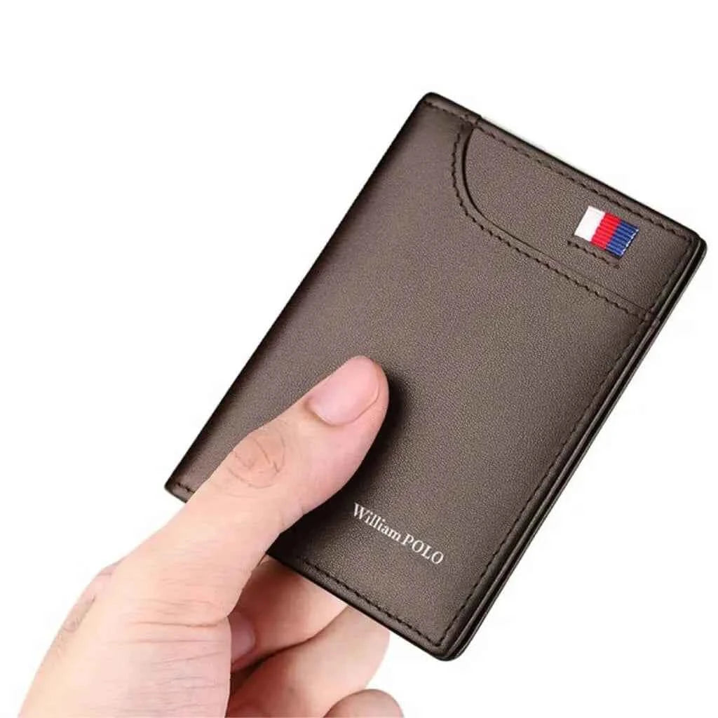 Carteira Slim Willian Polo em Couro Legitimo Modelo Essential