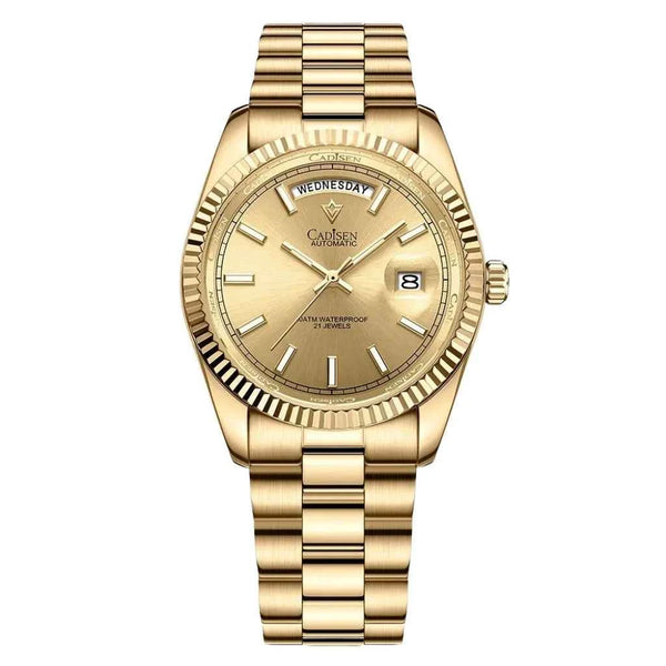 Relógio Masculino Automático Dourado Modelo Zenith Gold