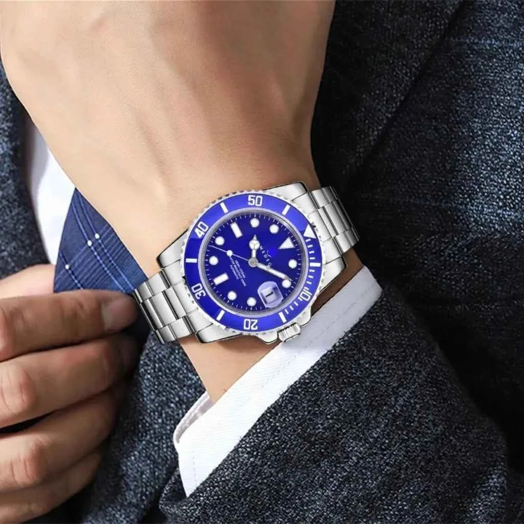 Relogio Masculino Automatico Modelo Belmont Blue