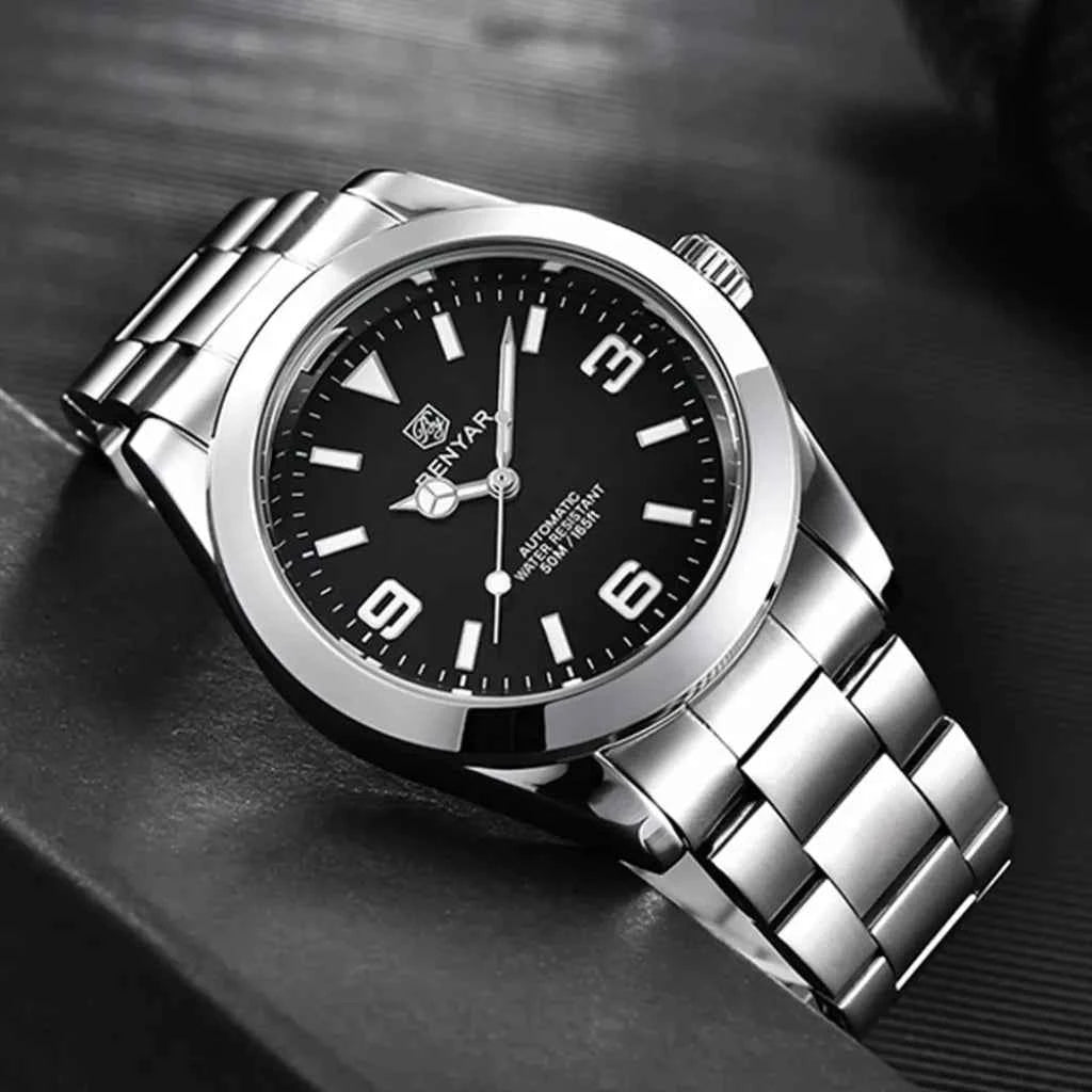 Relógio Masculino Automátco Modelo Bravus Black