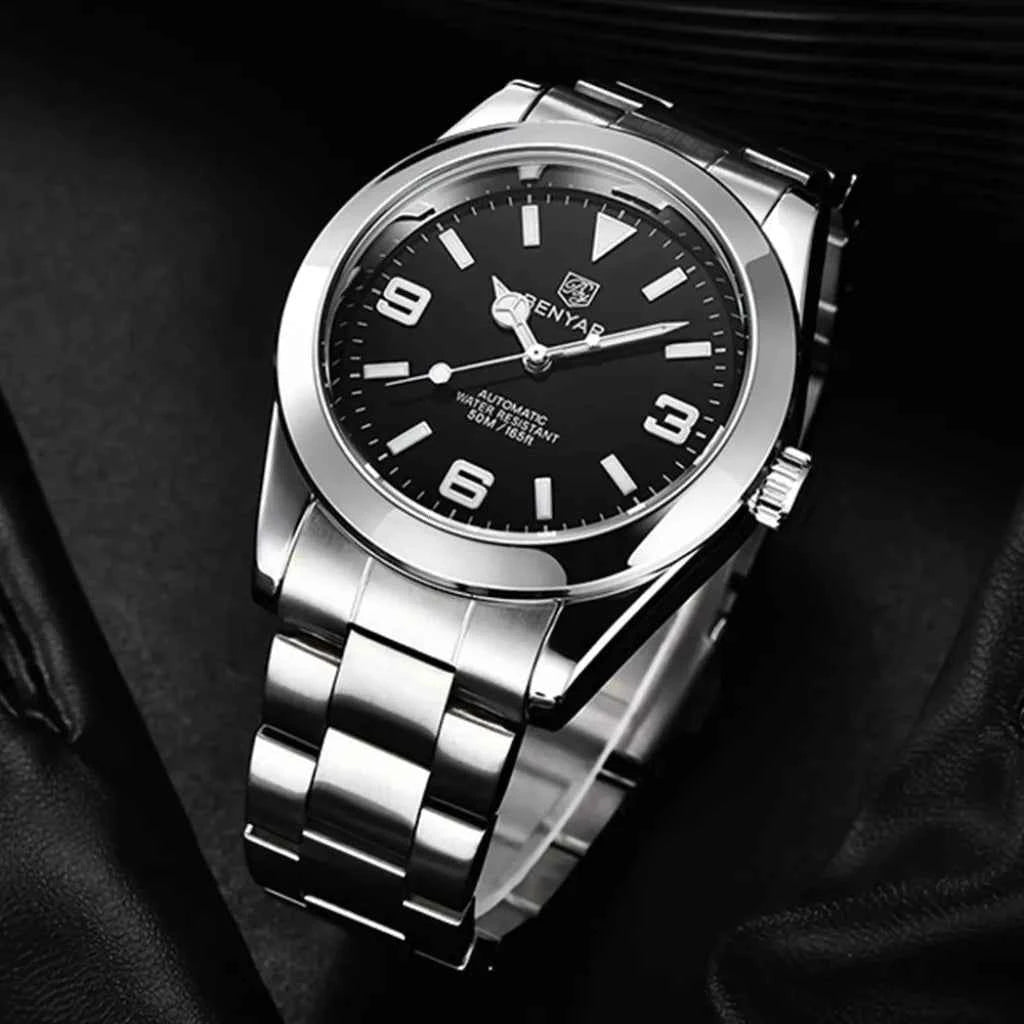 Relógio Masculino Automátco Modelo Bravus Black