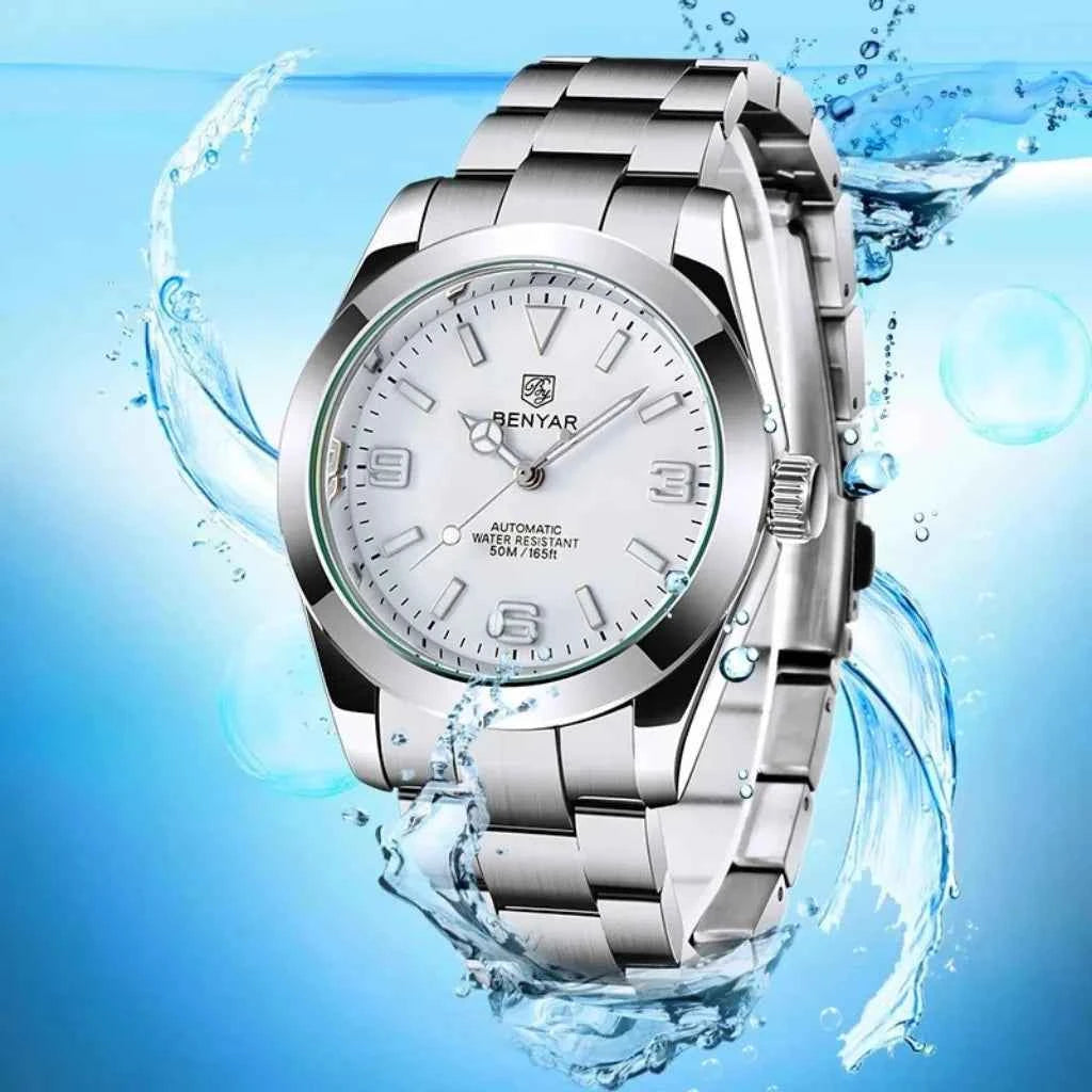 Relógio Masculino Automátco Modelo Bravus Silver