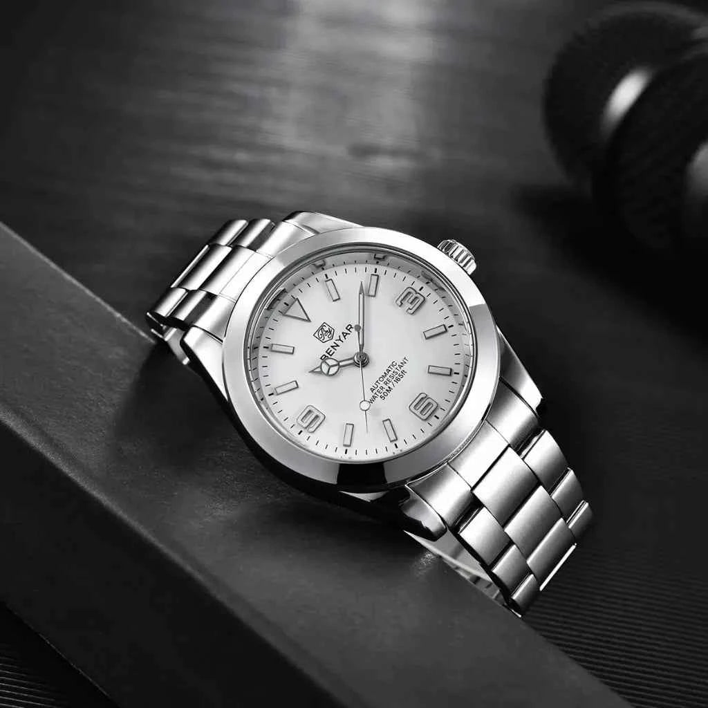 Relógio Masculino Automátco Modelo Bravus Silver