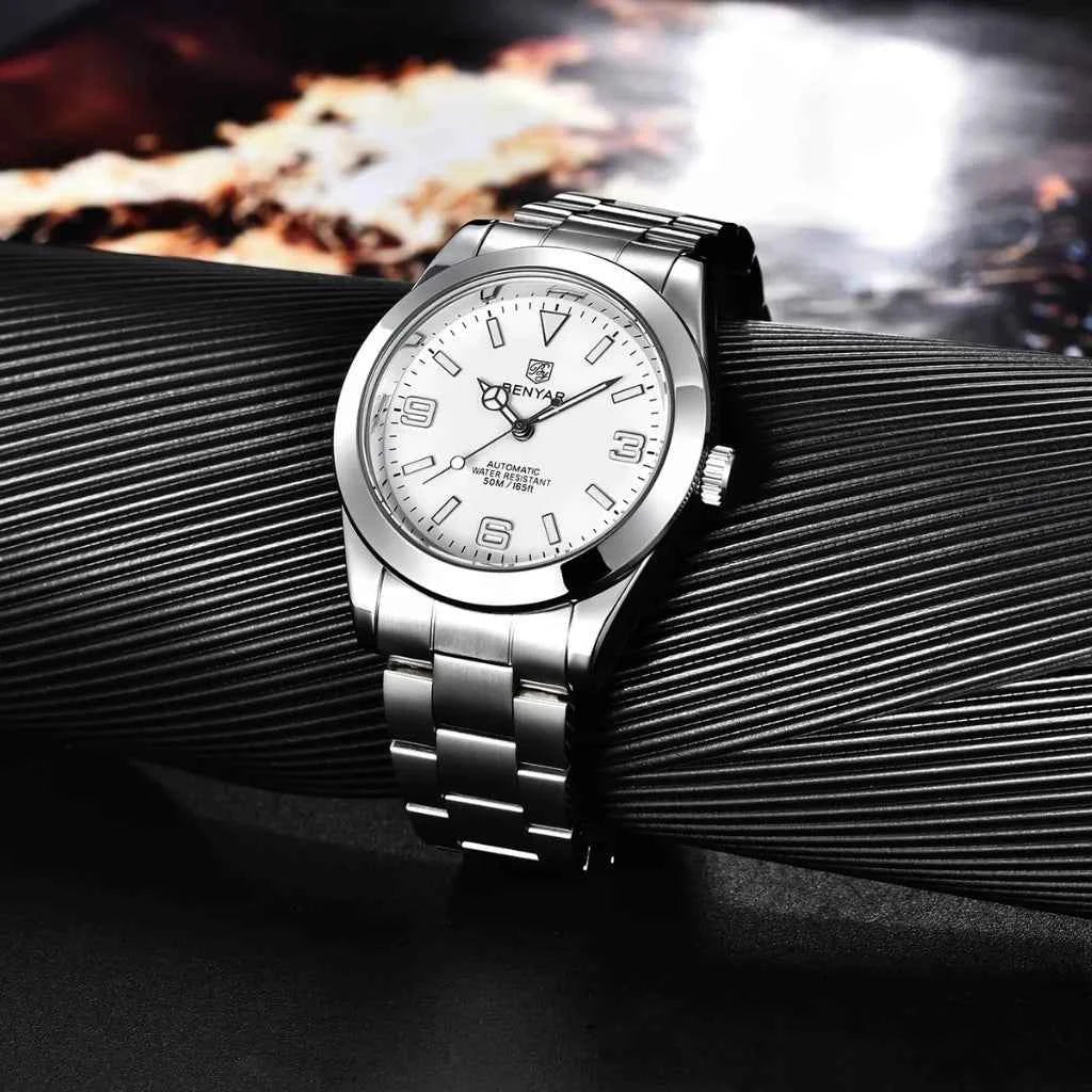 Relógio Masculino Automátco Modelo Bravus Silver