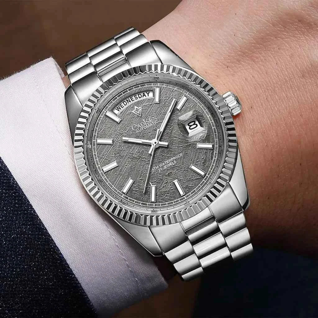 Relógio Masculino Automático Prata Modelo Zenith Silver